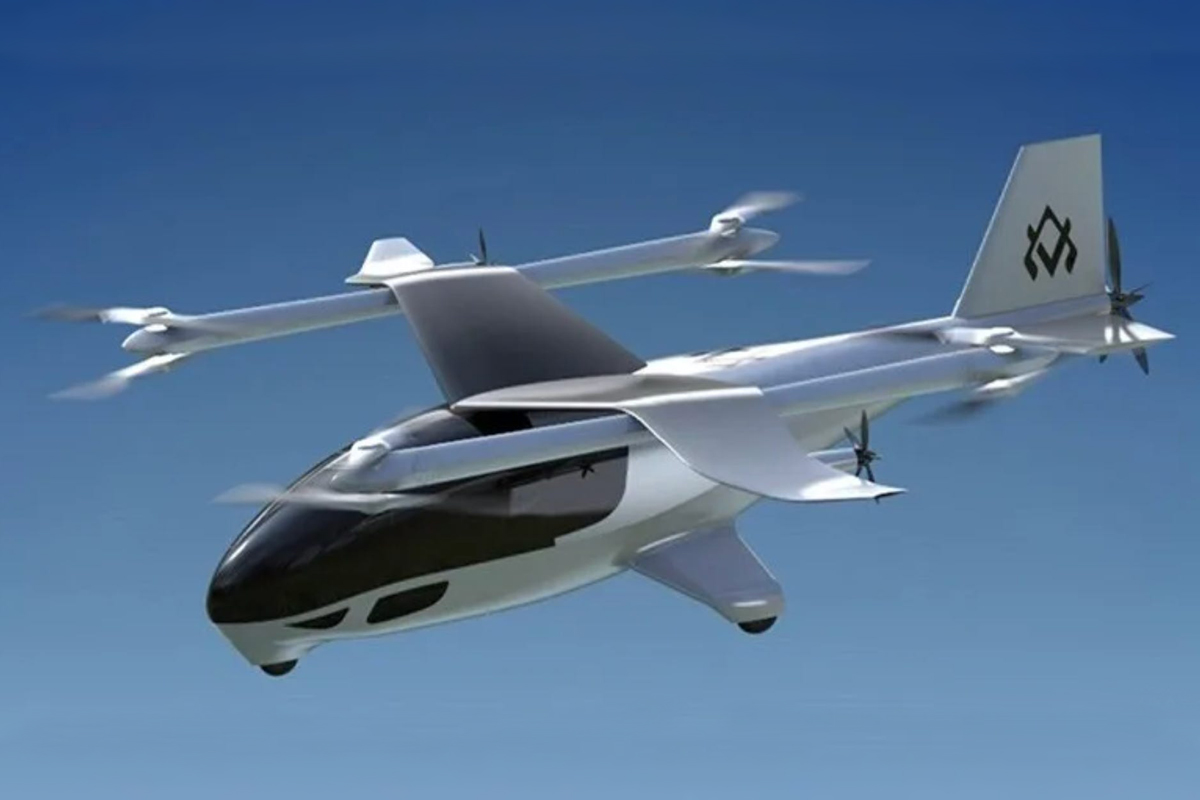 Vector 5 full-scale passenger eVTOL concept design prototype aircraft Vector 5 full-scale passenger eVTOL concept design prototype aircraft